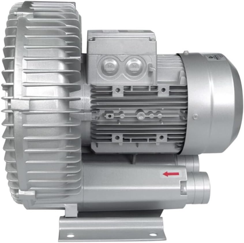 Regenerative Blower 0.5HP/0.74HP/1.49HP 110v Single Phase, Aluminum Alloy High-Pressure Vortex Ring Blower, Industrial Vacuum Pump for Air Blowing(550W/0.74HP)