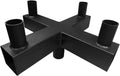 Quad 90 Degree Bull Horn Tenon with 4 Tenons,Bronze Low Profile Bullhorn Light Pole Brackets,Top Tenons Fits with 2 3/8' Slip Fit Mount,Powder Coated Finish