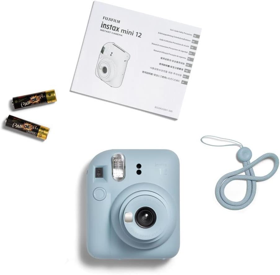 Fujifilm Instax Mini 12 Instant Camera with 40 Shot Film Pack - Pastel Blue