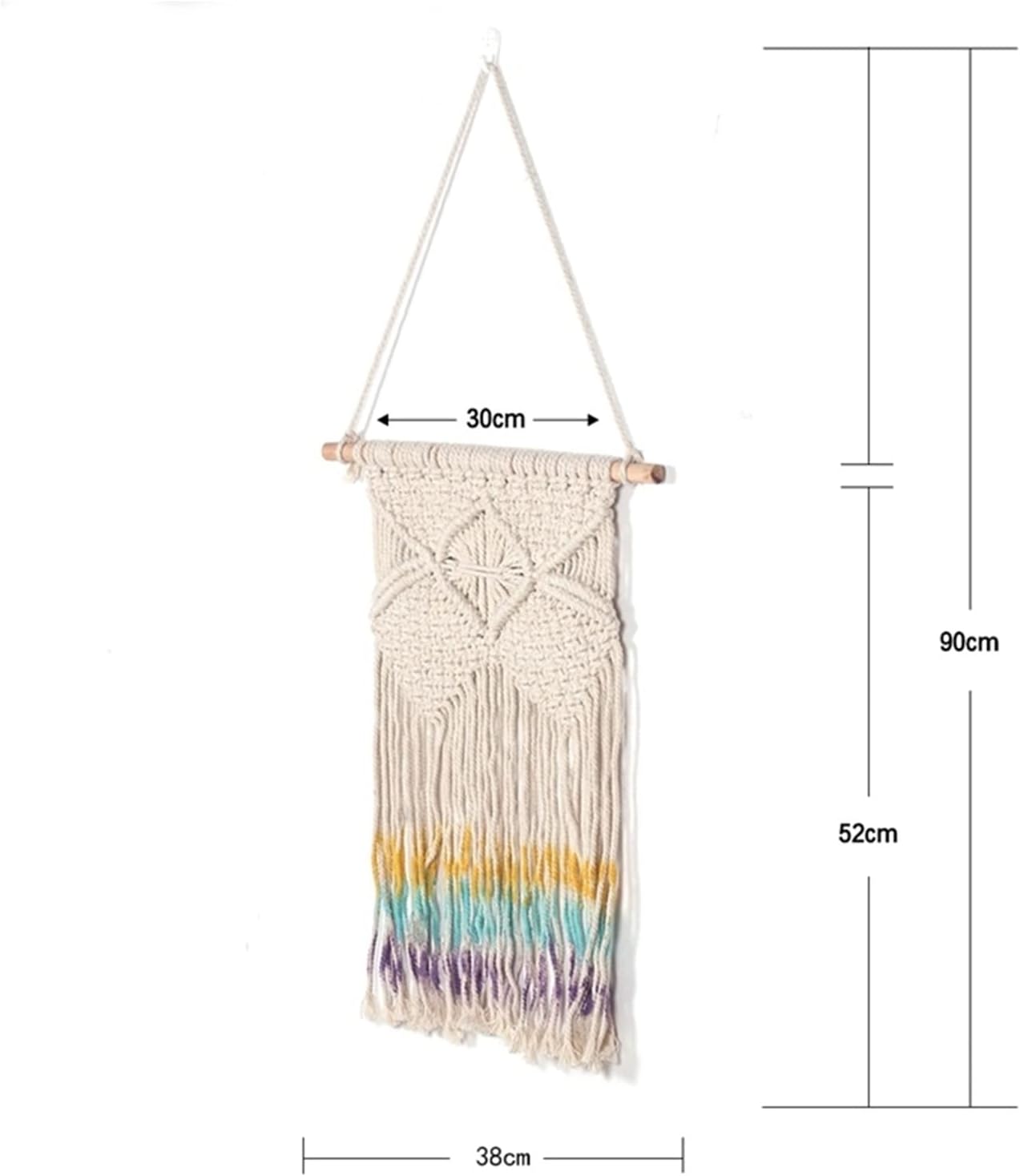 Tapestry Macrame Wall Hanging Hand Woven Tapestry Home Decoration Bohemian Tassel Apartment Dorm Room Decoration (1)
