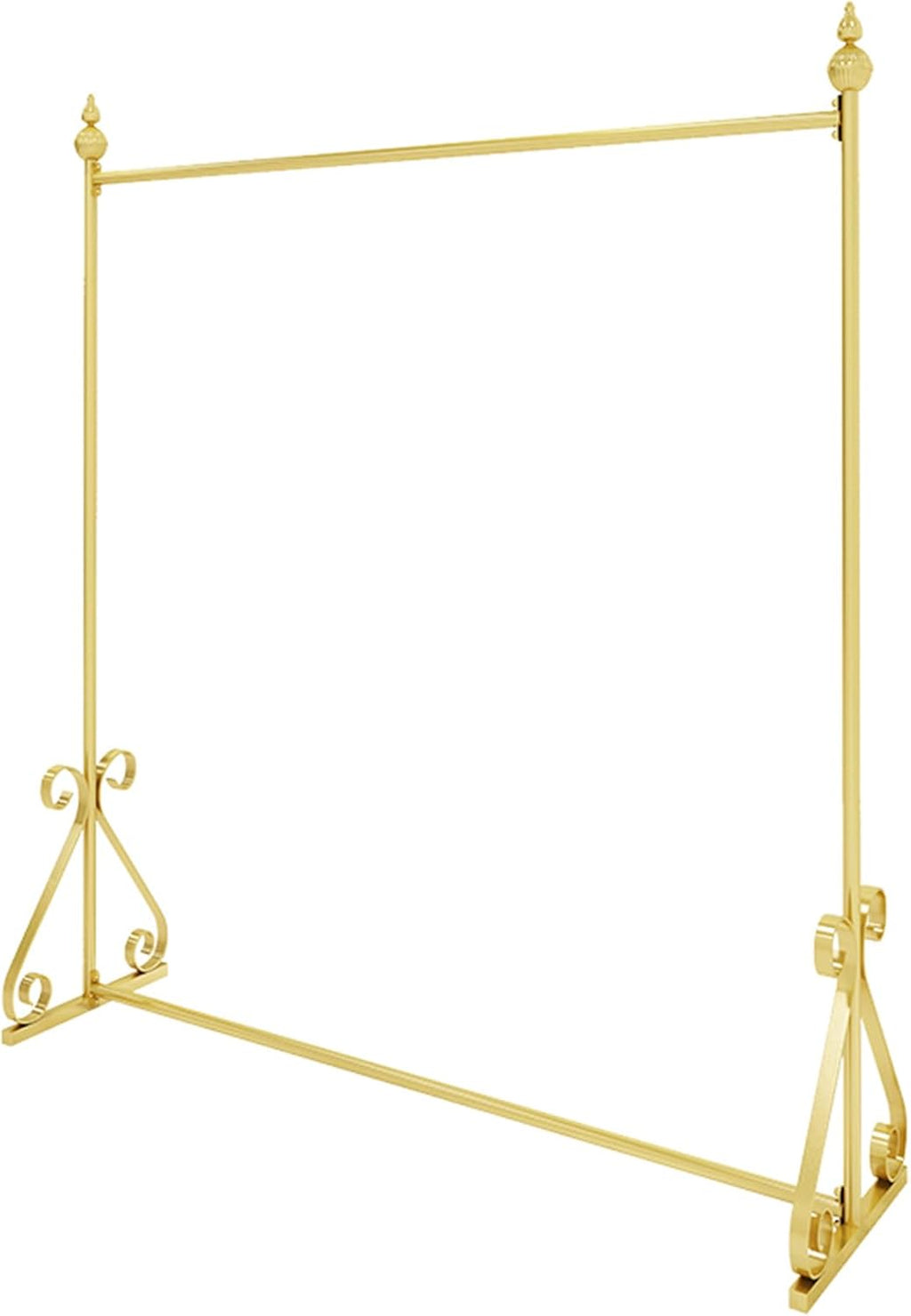 Garment Rack Clothing Rack for Hanging Clothes Gold Metal Clothes Rail for Bedroom Freestanding Single Rod Coat Rack Clothing Store Display Rack(120X40X165CM)
