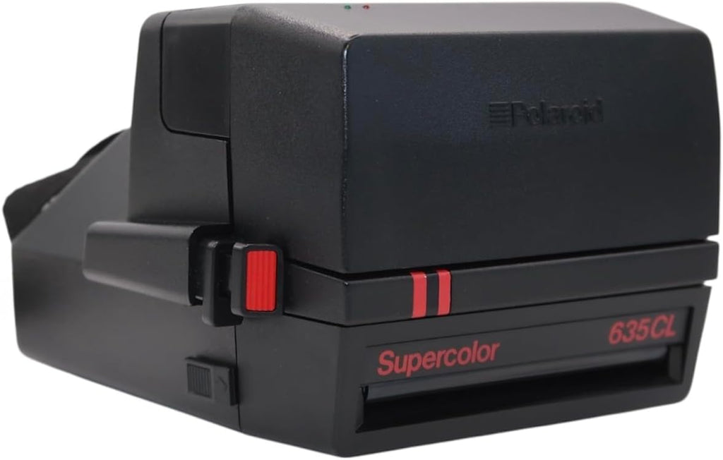 Polaroid 635 CL Supercolor Red Stripes Instant Film Camera – Vintage 600 Type Camera with Built-in Flash (Renewed)