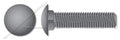 (1500 pcs) 1/4'-20 X 5, Carriage Bolts, Round Head, Square Neck, Full Thread, A307 Steel, Plain