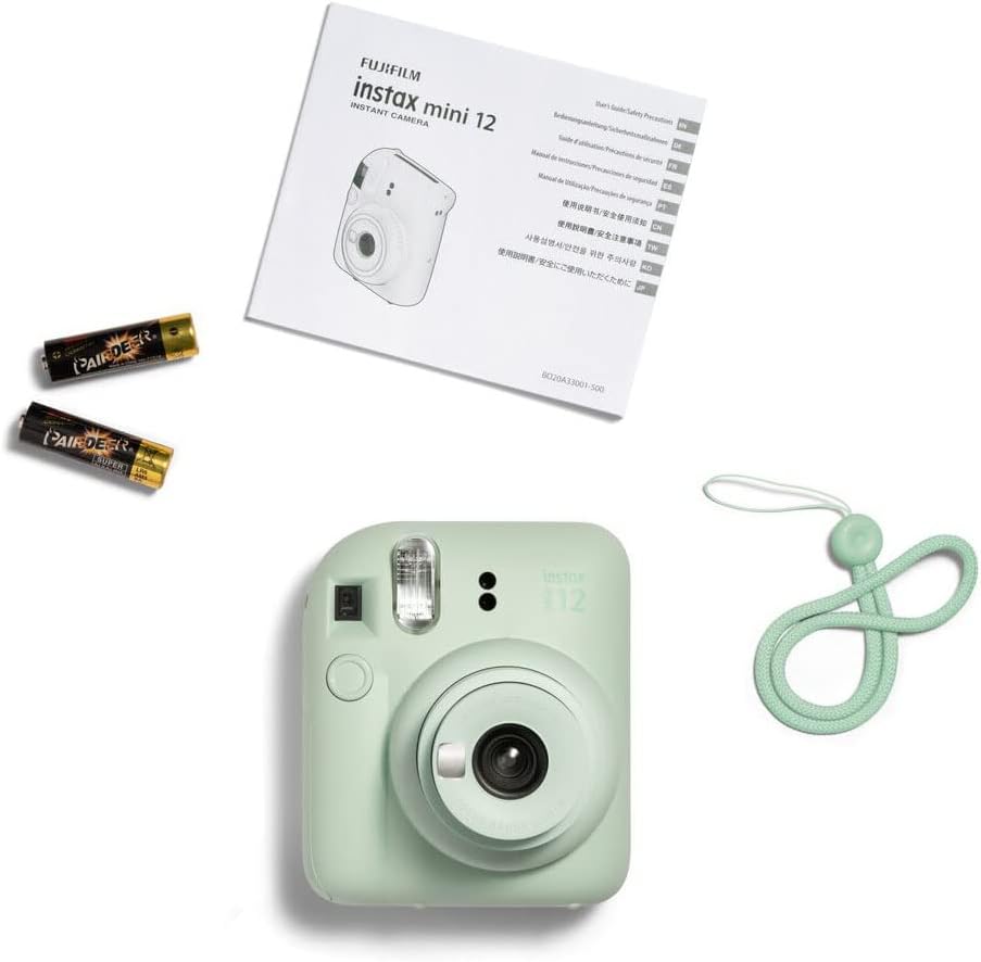 Fujifilm Instax Mini 12 Instant Camera with 20 Shot Film Pack - Mint Green
