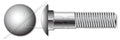 (150 pcs) M8-1.25 X 55mm, DIN 603 / ISO 8677, Metric, Carriage Bolts, Round Head, Square Neck, A4 Stainless Steel