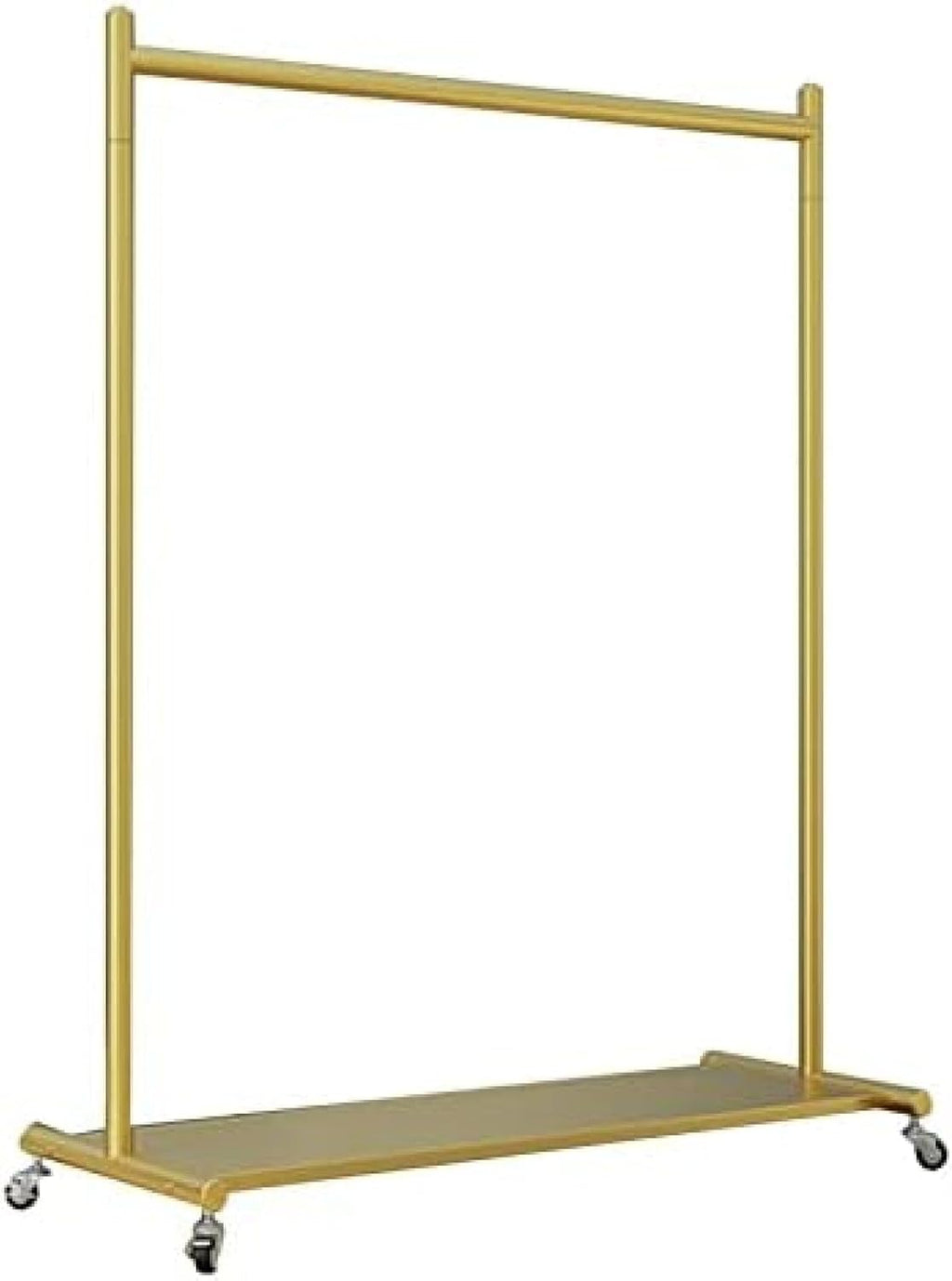 Garment Rack Modern Clothing Rack with Shelves On Wheels Commercial Grade Heavy Duty Metal Clothes Rails Freestanding Coat Rack for Bedrooms and Boutiques,Gold,100X40X165CM,Collector88