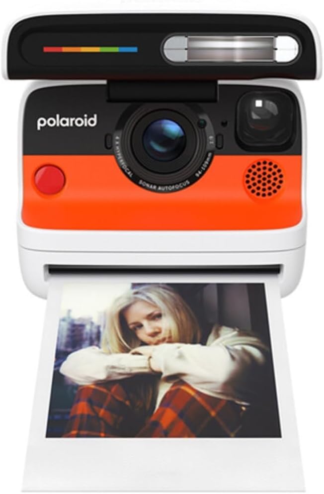 Polaroid Flip Instant Camera Color Starter Set | White, 8 Exposures Bundle with Photo Album & Colored Frames + Cleaning Cloth (3 Items)