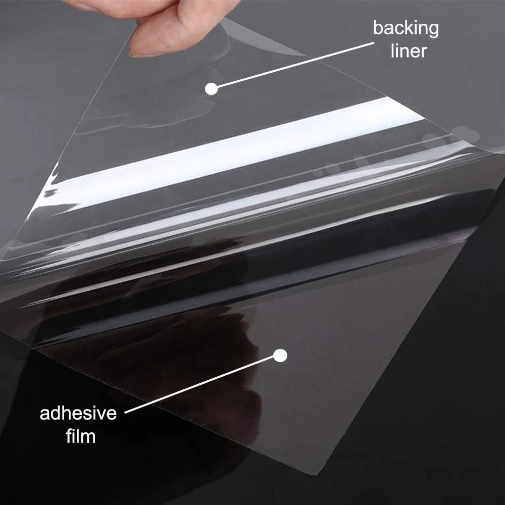 SUMAGITIN Clear Window Vinyl Security Film Self-Adhesive Anti Shatter Safety Window Glass Protection Sticker Heat Control Anti UV for Building Home and Office Glass 2MIL,35.4inch x 66feet