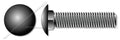 (600 pcs) 1/4'-20 X 3, Carriage Bolts, Round Head, Square Neck, Full Thread, A307 Steel, Black Oxide