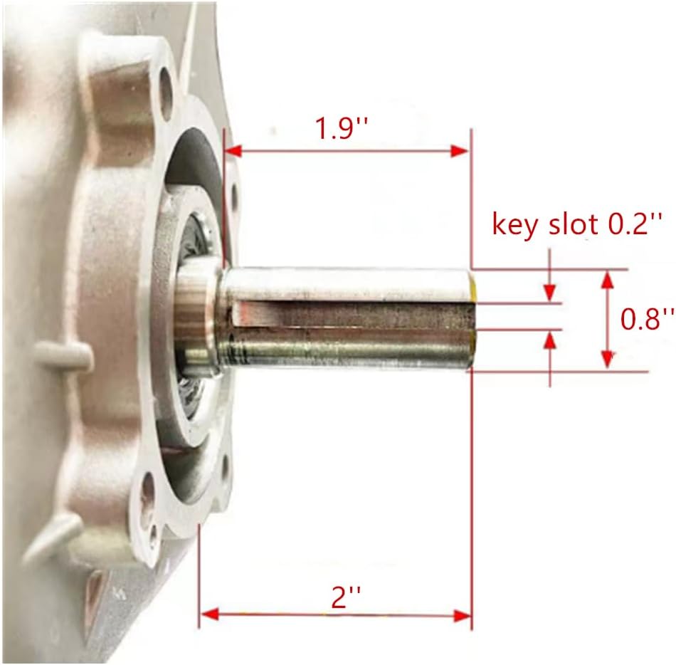 Diesel Engine 196CC 4 Stroke Single Cylinder Forced Air Cooling Horizontal Axis Engine Recoil Hand Start 3000RPM 2.2KW, 53mm Shaft Length (Orange)
