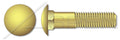 (50 pcs) M8-1.25 X 45mm, DIN 603 / ISO 8677, Metric, Carriage Bolts, Round Head, Square Neck, Brass