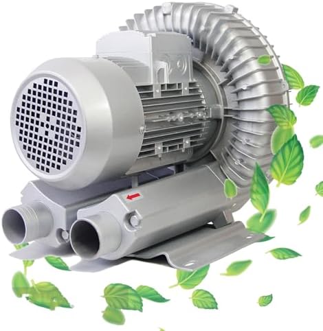 High-Pressure 220V Regenerative Blower, 750W Industrial Vacuum Pump for Sewage Aeration, Vortex Ring Blower for Aquarium & Fish Pond Applications
