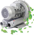 High-Pressure Regenerative Blower 750W 220V, Industrial Vacuum Pump for Sewage Aeration, Vortex Ring Blower for Aquarium and Fish Pond Applications