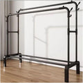 Clothes Rack, Clothes Rack Floor-Standing Bedroom Clothes Rack, Hanging Rack, Drying Rack, Balcony Storage Rack Coat Rack, Double Pole Drying Rack(110cm)
