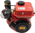 4-Stroke Diesel Engine,3HP Single Cylinder Diesel Engine with Air Cooling Recoil Starter System Diesel Engine Diesel Motor for Micro-Tiller, Irrigation Machine (4-Stroke 3HP Red)