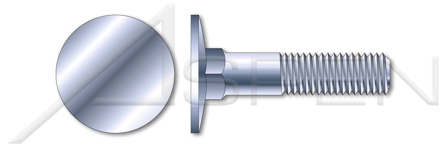 (1500 pcs) 1/4'-20 X 2, Elevator Bolts, Flat Head, Square Neck, Steel, Zinc Plated