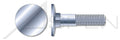 (1400 pcs) 1/4'-20 X 7/8', Elevator Bolts, Flat Head, Square Neck, Steel, Zinc Plated