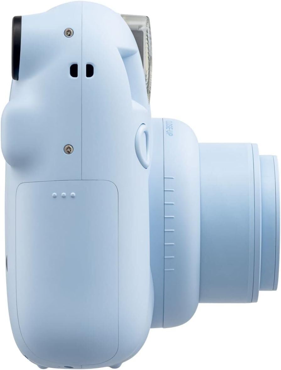 Fujifilm Instax Mini 12 Camera with Fujifilm Instant Mini Film (40 Sheets) Bundle with + Sunshine Photo Microfiber Cleaning Cloth (Pastel Blue)