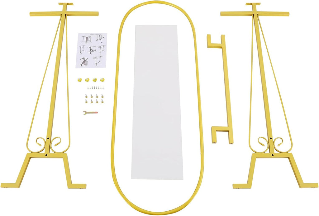 Round Clothing Hanging Rack, Oval Iron Garment Display Retail Rack with Top Storage Shelf, Retail Display Stand for Hanging And Displaying Various Clothes,Scarves(Gold)