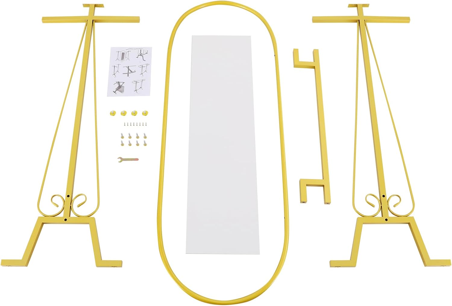 Round Clothing Hanging Rack, Oval Iron Garment Display Retail Rack with Top Storage Shelf, Retail Display Stand for Hanging And Displaying Various Clothes,Scarves(Gold)