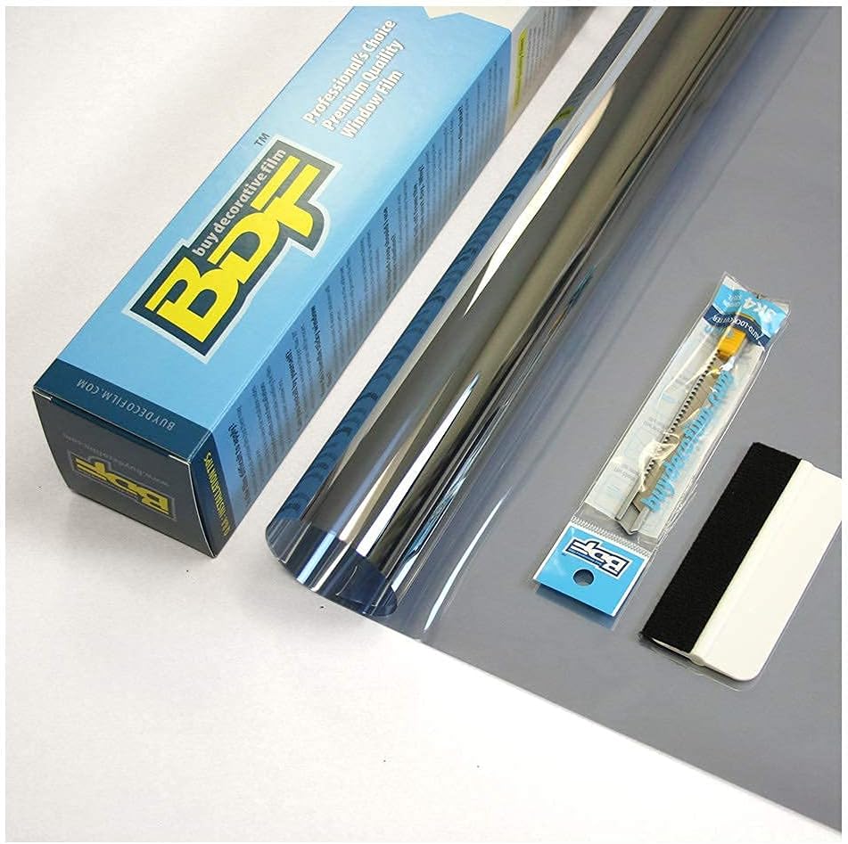 BDF EXS35 Exterior Window Film Glare and Sun Control Reflective Silver 35 (Medium) - 36in X 24ft