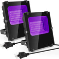 1500W Black Lights Outdoor, Commercial Black Light Flood Lights with UL Plug High Power 395nm UV Blacklight Floodlight IP66 Waterproof BlackLights for Glow Party Large Space Halloween (2 Pack)