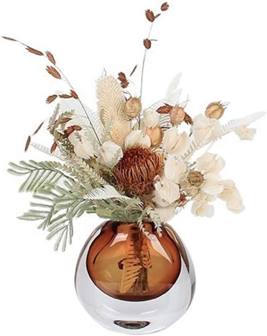Faux Plants Table Centerpiece Decorations Simulation Dried Flowers Set Home Coffee Table Arrangement Soft Furnishing Fake Flowers Spring Summer Decoration(A)