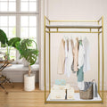 YIYIBYUS Gold Clothes Rack Metal,Clothes Rack Metal Freestanding Garment Rack Clothes Display Storage Stand