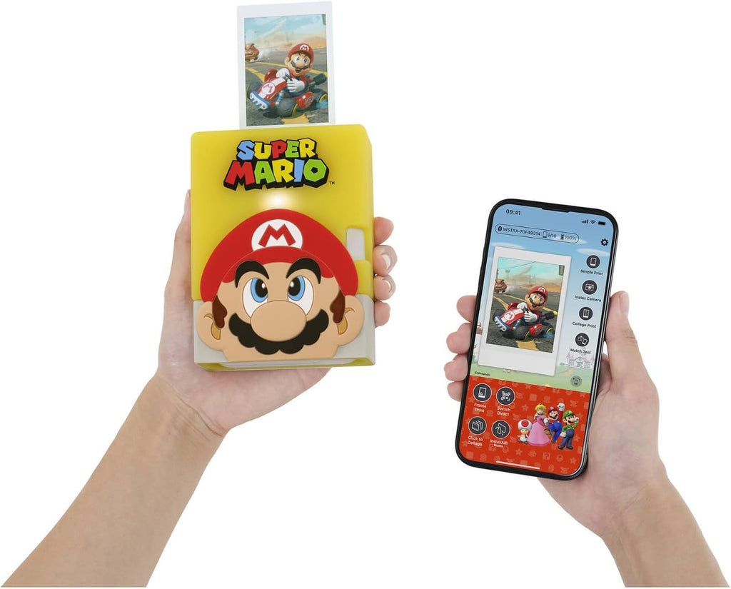 Fujifilm Instax Mini Link 3 Smartphone Printer with Super Mario Case (Clay White) Bundle with 20 Exposure Film (2 Pack) and Accessories Kit (4-Items)
