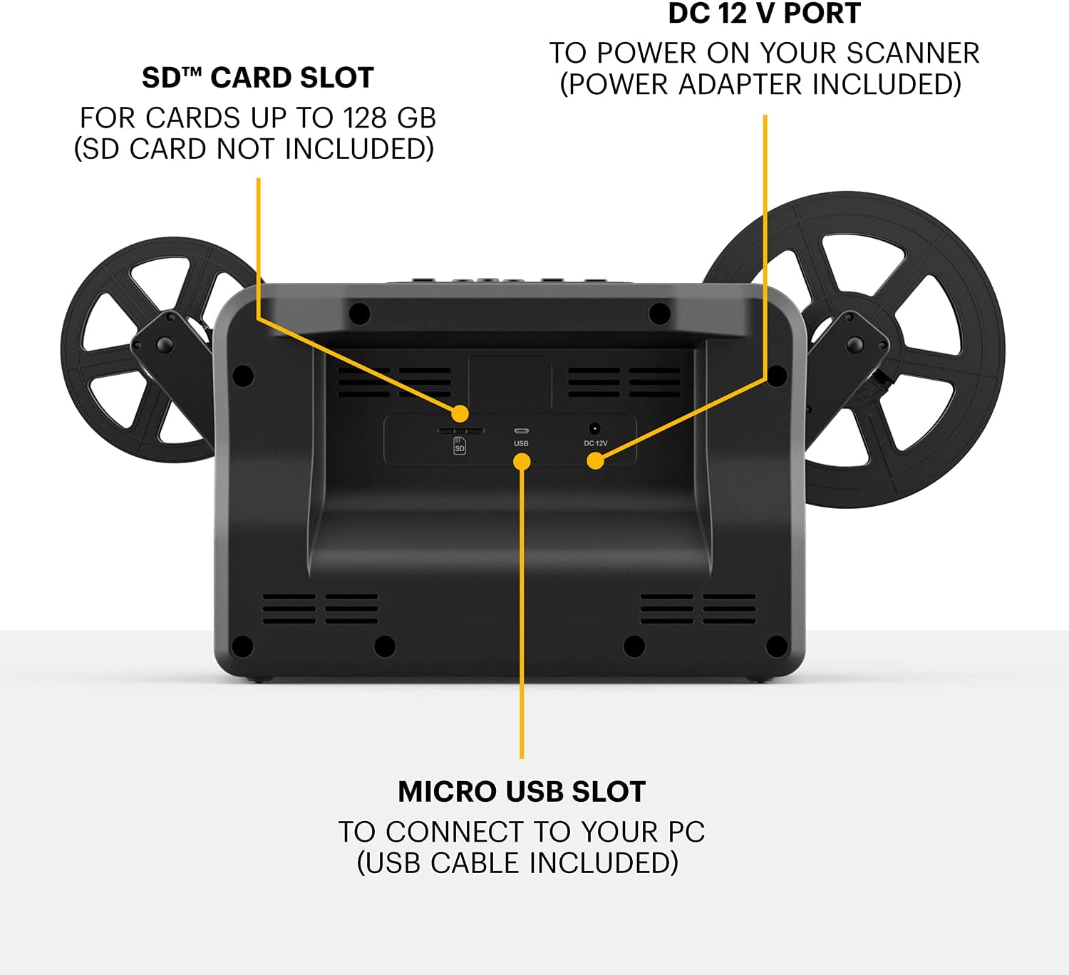 KODAK REELS 8mm & Super 8 Films Digitizer Converter with Big 5' Screen, Scanner Converts Film Frame by Frame to Digital MP4 Files for Viewing, Sharing & Saving on SD Card for 3' 4' 5' 7' and 9' Reels