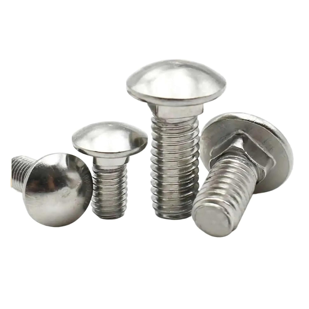 5pcs/lot M3 M4 M5 M6 M8 M10 M12 10-30mm Length Carriage Bolt 304 Stainless Steel Round Head Square Neck Screw DIN603 TREXCFGH(100mm,M12 x5pcs)