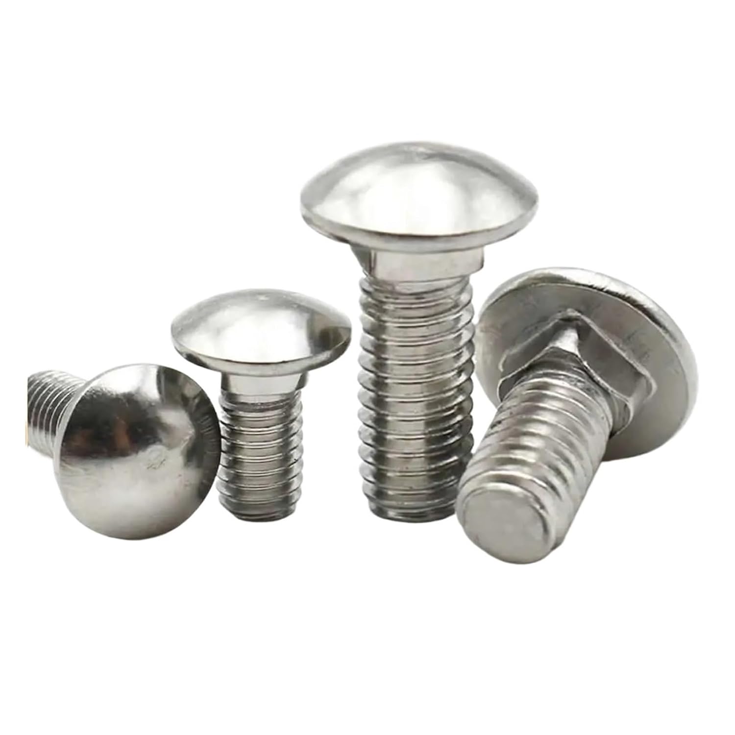 5pcs/lot M3 M4 M5 M6 M8 M10 M12 10-30mm Length Carriage Bolt 304 Stainless Steel Round Head Square Neck Screw DIN603 TREXCFGH(100mm,M12 x5pcs)
