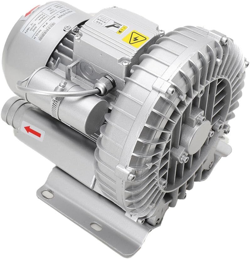 370W Industrial Aquaculture Pond Fish Tank Vortex Air Blower Pump, 60m³/h Commercial Air Pump Blower High Pressure Aquarium Fish Pond Tanks Air Oxygen Pump Blower for Air Dusting