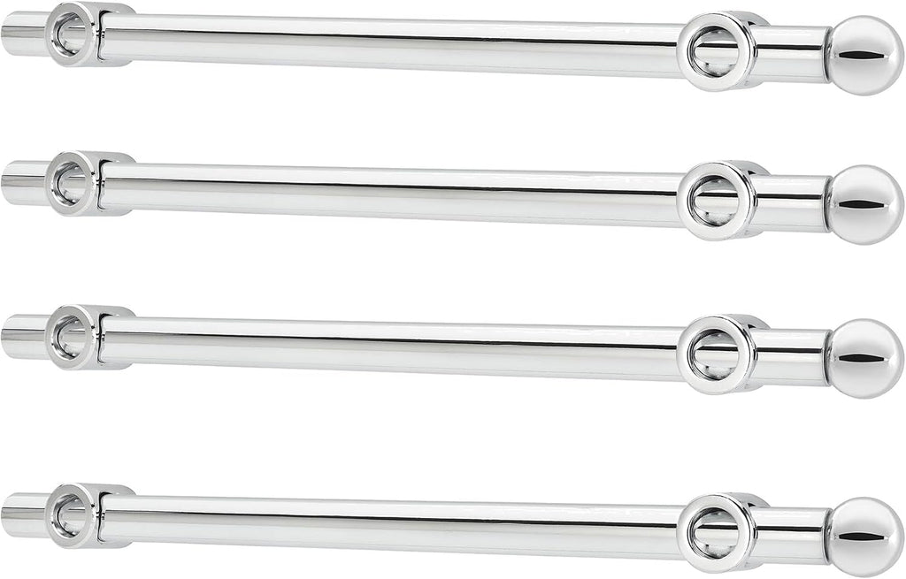 Rev-A-Shelf 14' Pull Out Valet Rod, Extendable Sliding Clothes Storage Hanging Rack with Mounting Hardware, Chrome, CVR-14-CR (4 Pack)