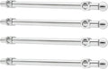 Rev-A-Shelf 14' Pull Out Valet Rod, Extendable Sliding Clothes Storage Hanging Rack with Mounting Hardware, Chrome, CVR-14-CR (4 Pack)