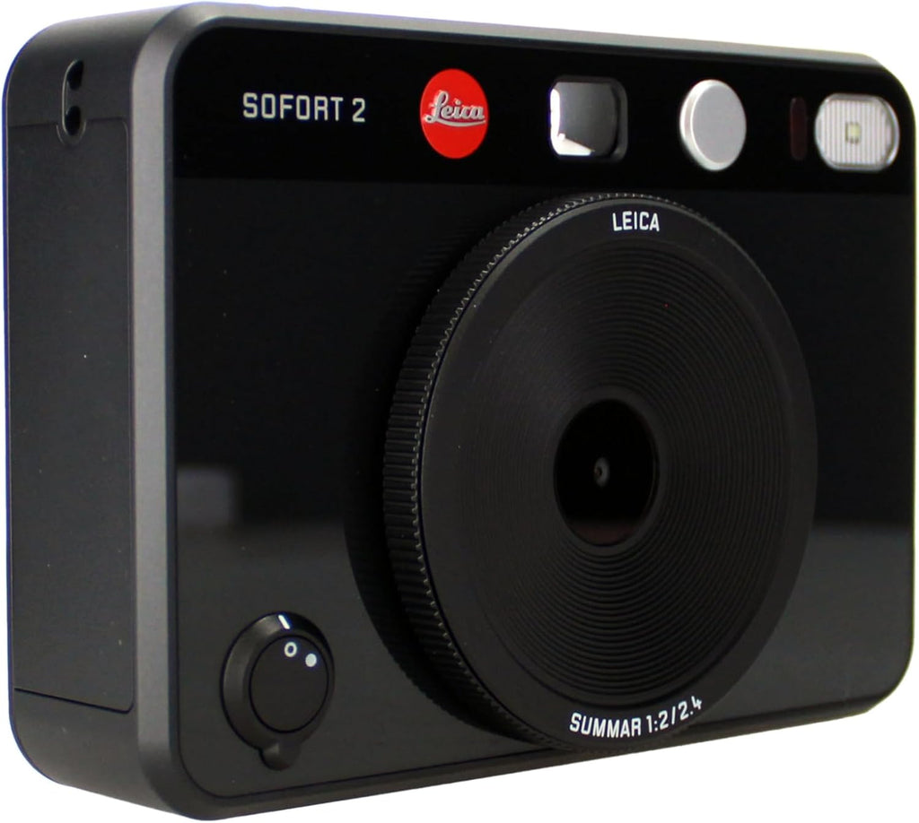 Leica Sofort 2 Hybrid Instant Photo Film and Digital Camera (Black) (19190) with LCD Display Bundle with Fujifilm Instant Film 60 Sheets + 128 GB Memory Card + Bag + Cleaning Kit
