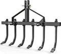 YINTATECH Heavy-Duty 3 Point Chisel Plow Scarifier, 48 Inch Plow Scarifier Implement, Detachable Cultivator with 6 Scarifier Shank, 3 Point Scarifier for Tractor CAT-1, Black