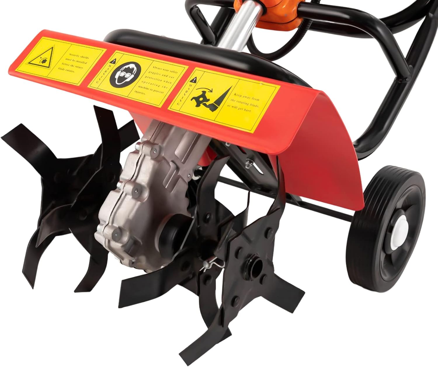 2-Stroke Gas Tiller, Air-Cooled Soil Tiller, 1.9Kw Mini Gasoline Tiller with 65 Manganese Steel Blades - Efficient Weeding and Plowing Machine for Gardens and Farms