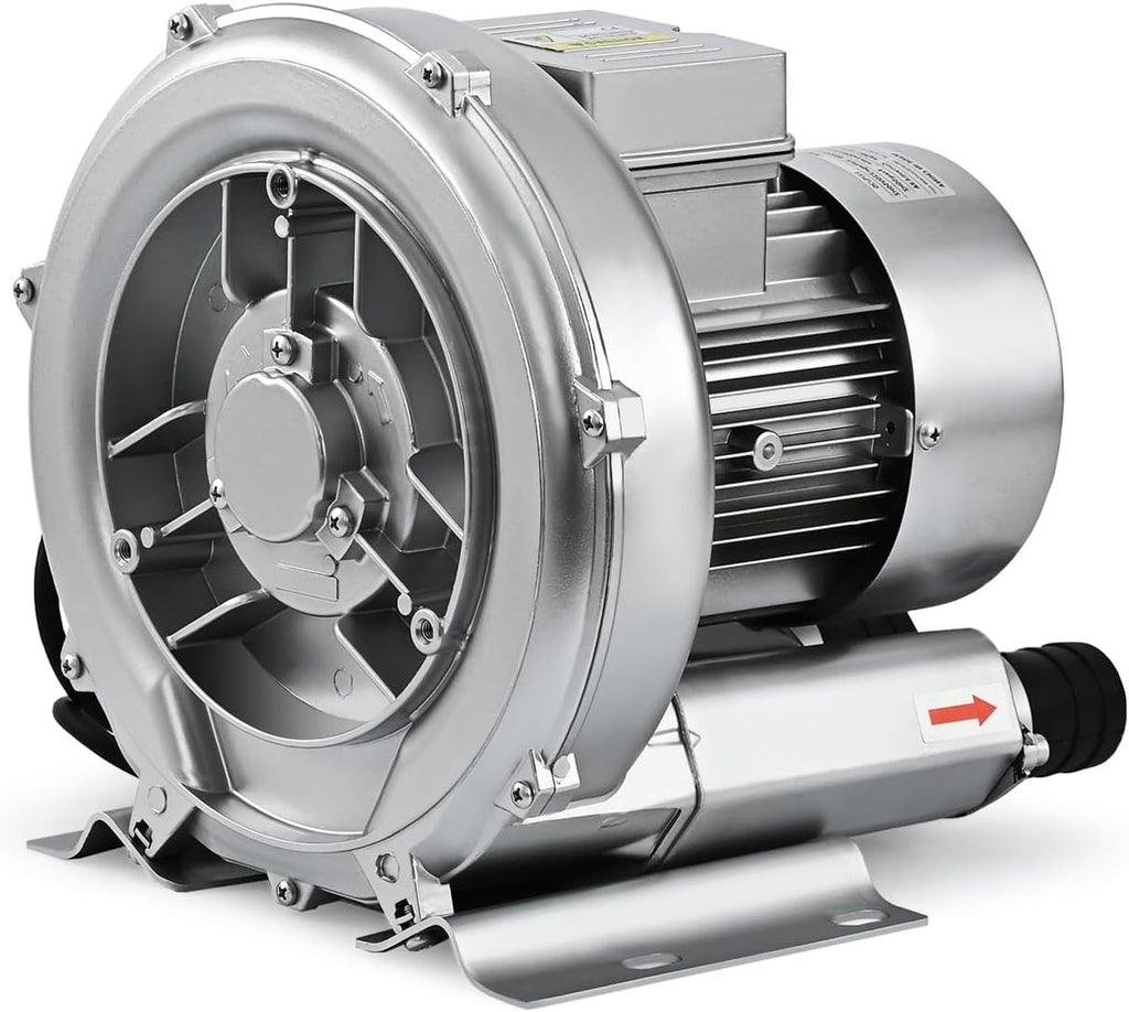 Regenerative Blower High-Pressure Vortex Ring Blower 110V 60Hz Single Phase 0.4HP 33CFM for Sewage Aeration Aquarium Fish Pond