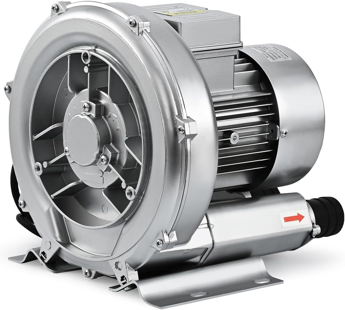 Regenerative Blower High-Pressure Vortex Ring Blower 110V 60Hz Single Phase 0.4HP 33CFM for Sewage Aeration Aquarium Fish Pond