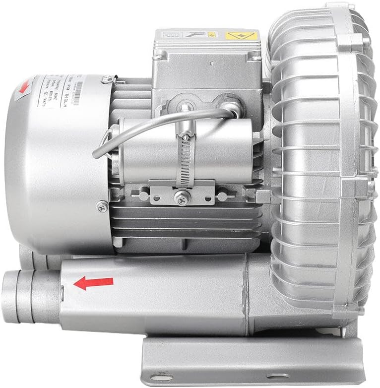 370W Industrial Aquaculture Pond Fish Tank Vortex Air Blower Pump, 60m³/h Commercial Air Pump Blower High Pressure Aquarium Fish Pond Tanks Air Oxygen Pump Blower for Air Dusting