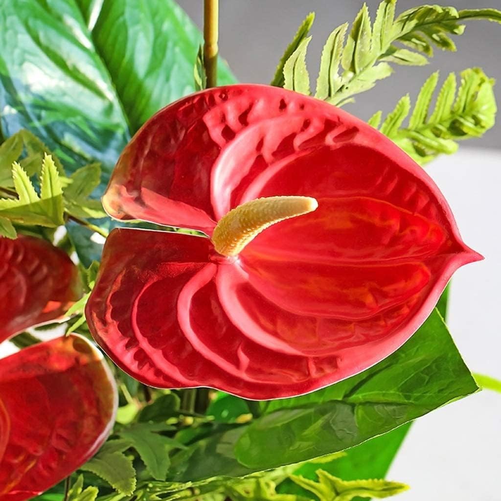IRYZE Fake Plants Arrangement Fake Flower Artificial Flower Vase Set Home Decoration Living Room Ornamental Fake Flower Dry Bouquet Decor Party Decor (Color : B)