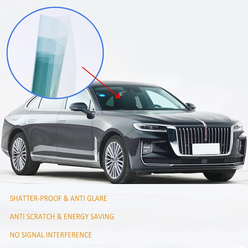 Nano Ceramic Car Front Window Film 99% Anti UV Heat Insulation Sun Blocking Solar Window Tint for Car Windshield Rear Side Window, 40Inch X 66Feet Roll 80% VLT