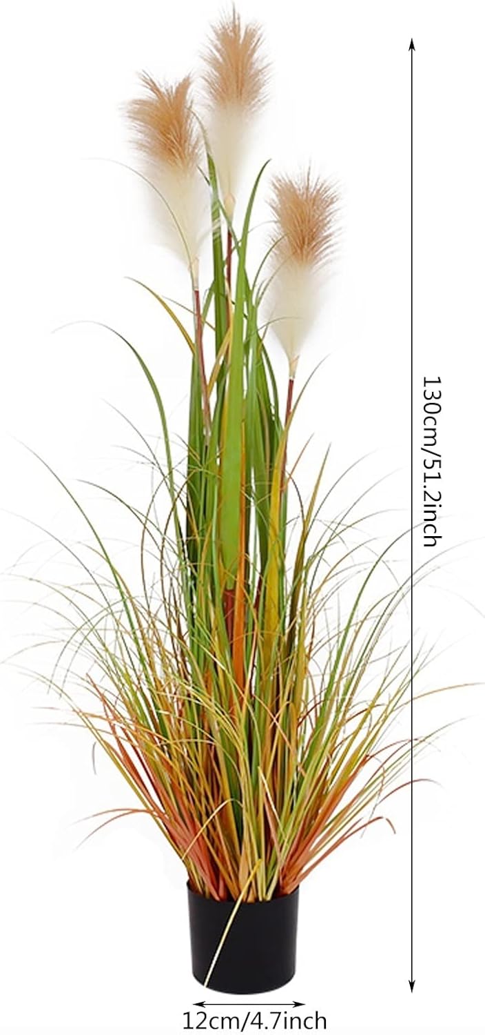 Artificial Flowers Artificial Flowers Fake Plant Dried Flowers Arrangements Artificial Faux Reed Flower Stems Bunch Home Decorations (Color : A)