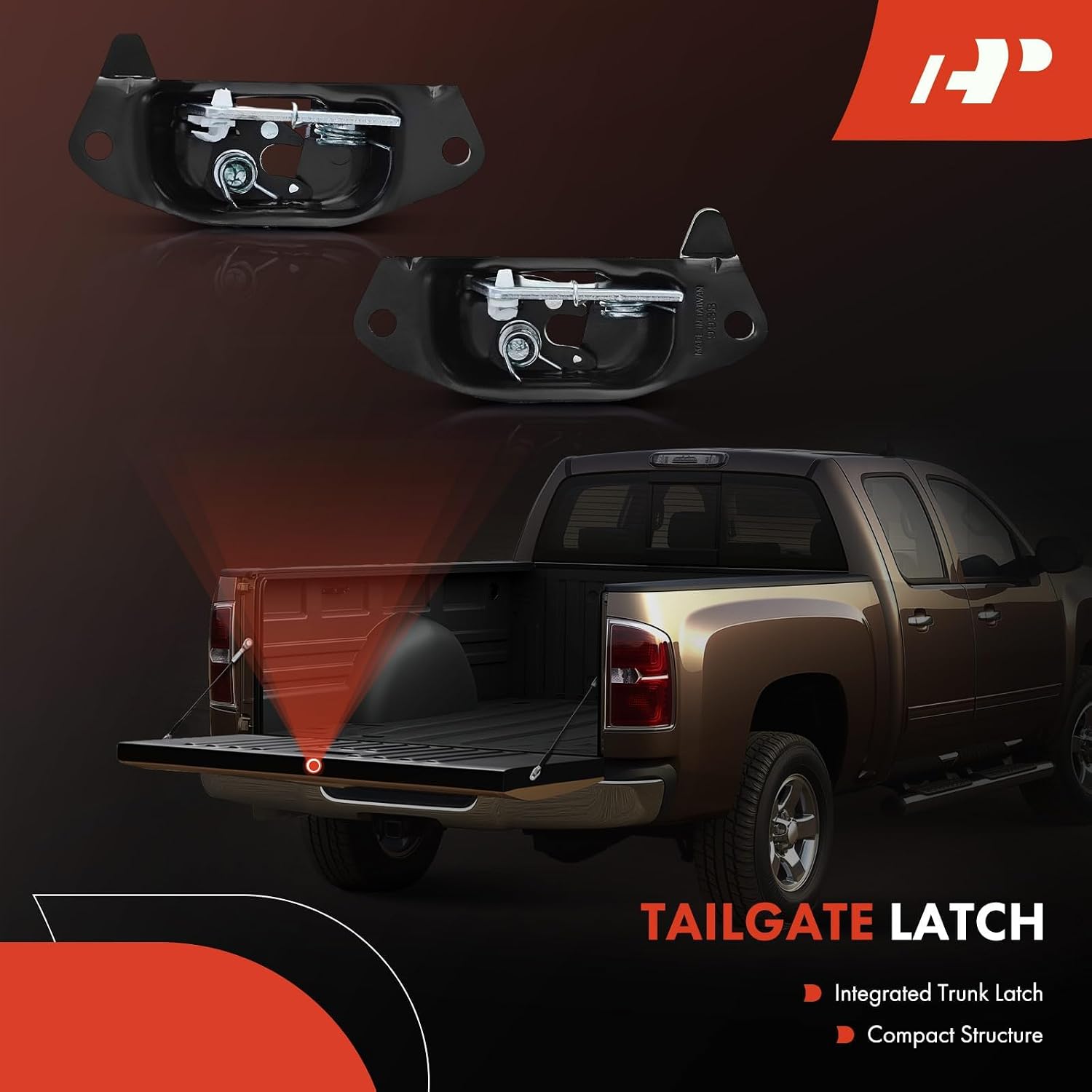 A-Premium Tailgate Metal Handle Latch Hardware Rebuild Kit Compatible with 1999-2007 Chevrolet Silverado & GMC Sierra, Rear Tail Gate Parts Lock Handle Bezel Cable Rod Hinge Bolt (Pack of 29)