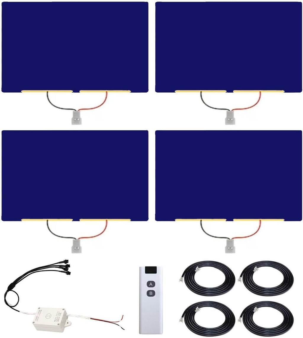 Universal Smart Tint Kit 4-Pcs Smart Car Window Film Remote Control Privacy Tint (39.37'x16.68'/Sheet) Instant Clear to Deep Blue, UV & Heat Block, Easy DIY Install
