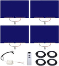 Universal Smart Tint Kit 4-Pcs Smart Car Window Film Remote Control Privacy Tint (39.37'x16.68'/Sheet) Instant Clear to Deep Blue, UV & Heat Block, Easy DIY Install