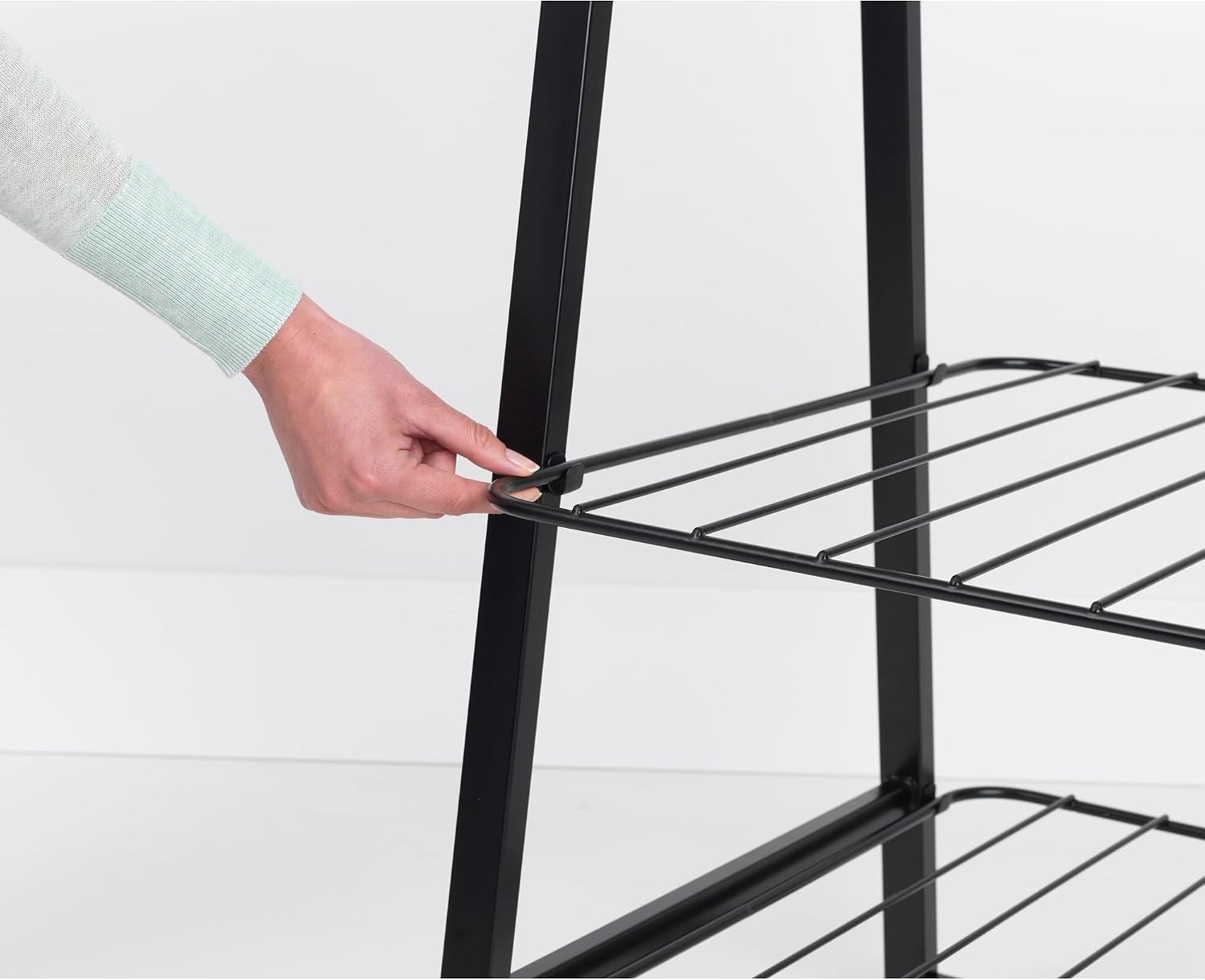 Brabantia - Linn Clothes Rack - Multi-Functional - Space Saver - Adjustable Shelves - Wardrobe Hanging - Drying Rack - Freestanding - Stable - Black - Small