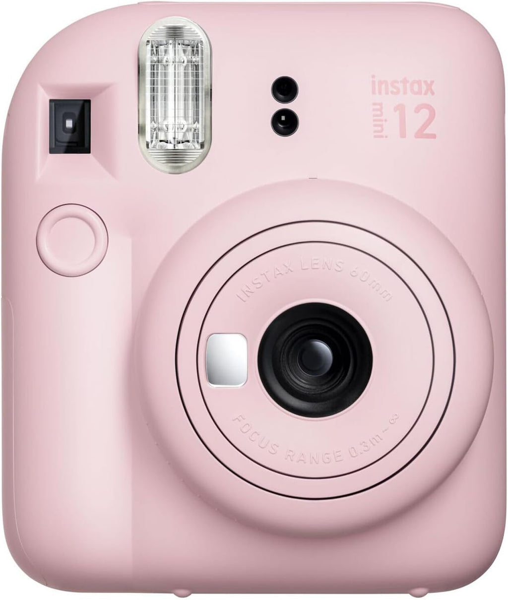 Fujifilm Instax Mini 12 Instant Camera Blossom Pink Bundle with Fuji Instax Mini Film Value Pack (80 Sheets) + Protective Carrying Case + Photo Album + Microfiber Cleaning Cloth
