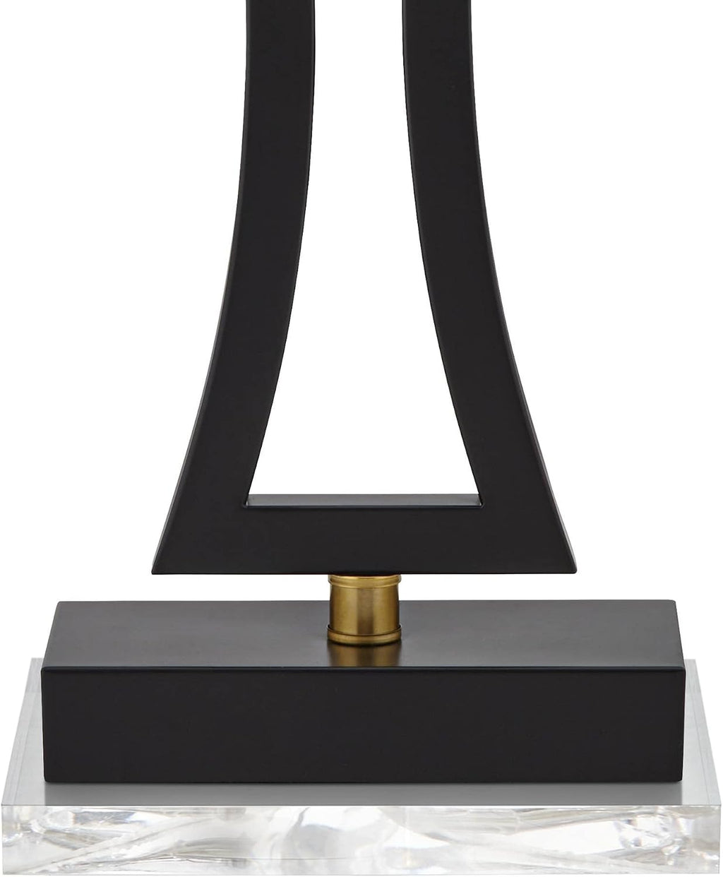360 Lighting Roxie Modern Table Lamps with Clear Acrylic Risers USB Charging Port 31' Tall Set of 2 Black Off-White Rectangular Fabric Shade Decor for Bedroom Living Room Bedside Nightstand